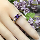 Square Alexandrite Handmade Ring, Lab Grown Color Change Gemstone, June Birthstone