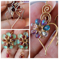 Hearts and Flowers, 3 Earring Tutorial Discount Package, Save 25%