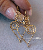 Plain Charming Hearts Earrings by Bobbi Maw