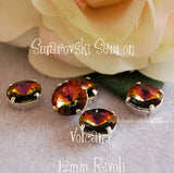 Volcano Rivoli Sew On Swarovski Crystal 12mm 1122 With Prong Setting Crystal Sew On Craft Supplies Jewelry Making