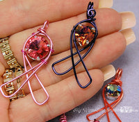 Awareness Ribbon Pendants, Beginners Wire Wrap Jewelry Tutorial