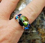 Vitrail Medium, Handmade Ring with Swarovski Crystal