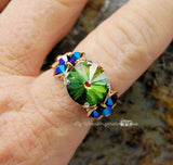 Vitrail Medium, Swarovski Crystal, Handmade Ring, 14K GF, Size 8.5