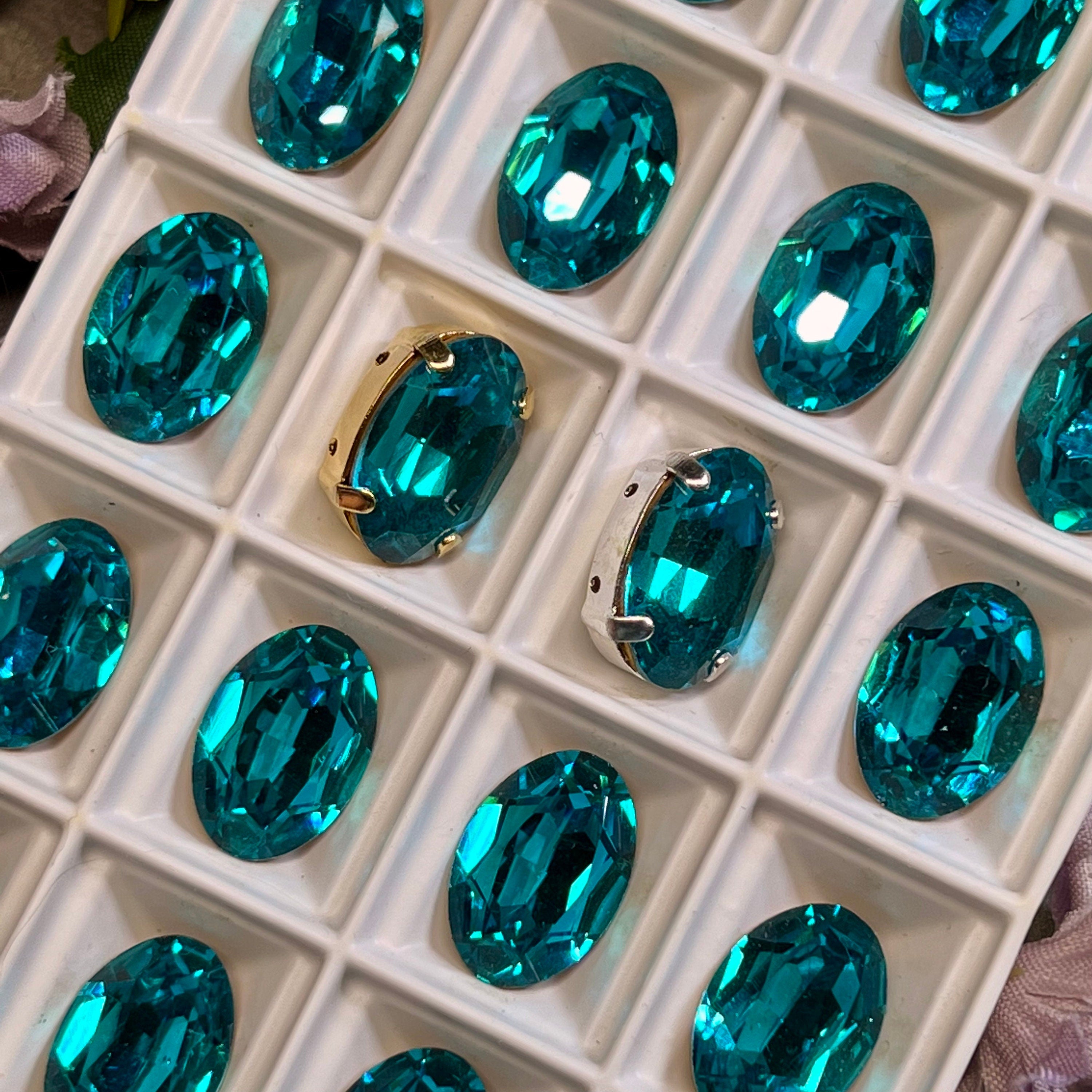 Genuine Swarovski Crystal, 1 Piece, Vintage Blue Zircon