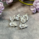 10x6 mm Pear-Teardrop Shaped, 4300 Settings, 6 pcs Silver or Gold Plated, Gemstone or Crystal Settings, Bead Embroidery Component
