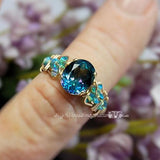 Peacock Mystic Topaz, Handmade Ring by Bobbi J Maw