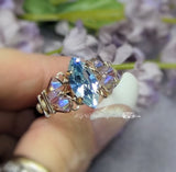 Swarovski Alexandrite Marquise, Handmade Ring, Color Change Crystal Ring, June Birthstone