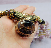 Cacoxenite in Amethyst, One of a Kind Handmade Amethyst Necklace