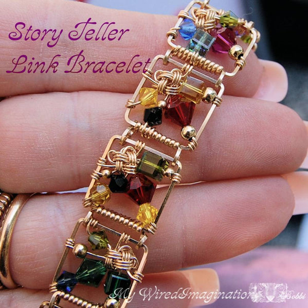Story Teller Link Bracelet, Wire Wrap Jewelry Tutorial – My Wired  Imagination