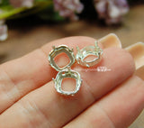 3 pcs, 10mm Silver or Gold Plated Sew On Settings for Swarovski 10mm 4470