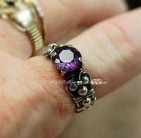 Alexandrite in Solid Sterling Silver, Handmade Ring, June Birthstone, Made to Order