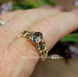 Petite Vintage Swarovski Vitrail Medium Crystal, Handmade Ring, 14K GF US Size 8