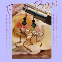 Faux Bow Wire Earrings or Pendant, Wire Wrap Jewelry Tutorial