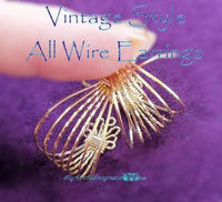 Vintage Style All Wire Earring, How to Wire Wrap Earrings